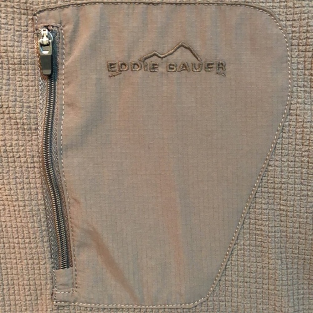 Eddie Bauer size Large cocoa brown knit shirt - Picture 3 of 8